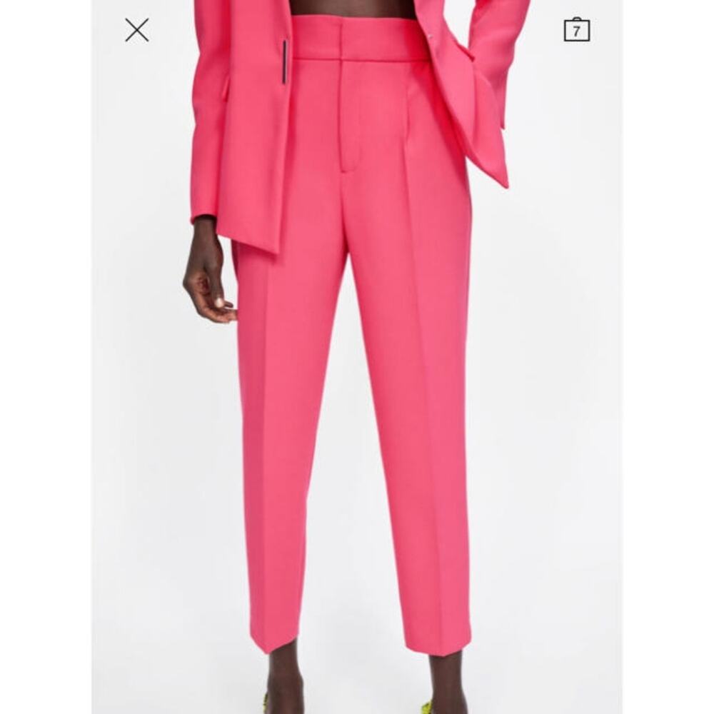 NWT Zara Fuschia Trousers size Xs